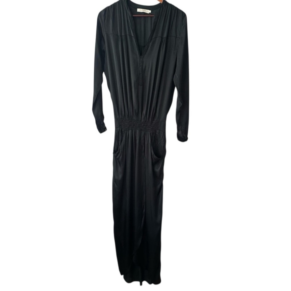 RABENS SALONER VERA Solid wrap over dress L/S Dark Navy Blue Minimalist Small - Picture 6 of 16